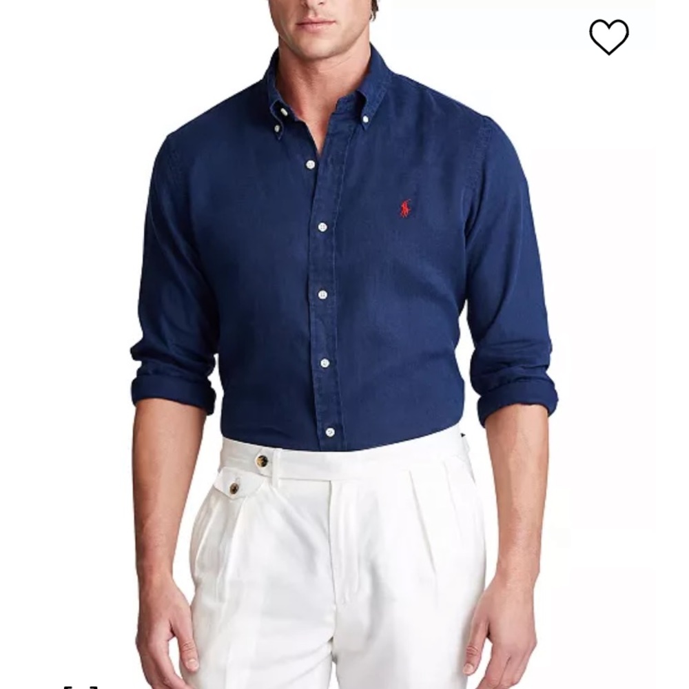 XL linen Ralph Lauren polo